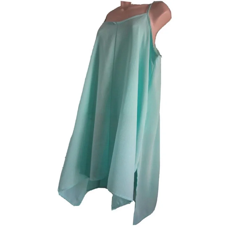 Maze Collection Mint Green XL Dress Side Tail  Partially Lined Poly Crepe NWT - Picture 4 of 12